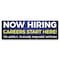 Signmission Now Hiring Careers Start Here Banner Concession Stand Food Truck Single Sided B-72-30111 - alternate 1